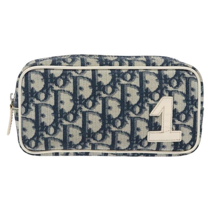 Christian Dior Trotter Pouch Diorissimo Canvas Navy Canvas Clutche & Pouche Bag ()