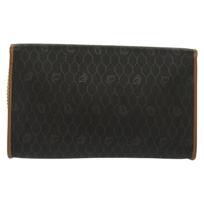 Christian Dior Honeycomb Chain Canvas Black Canvas Bag
