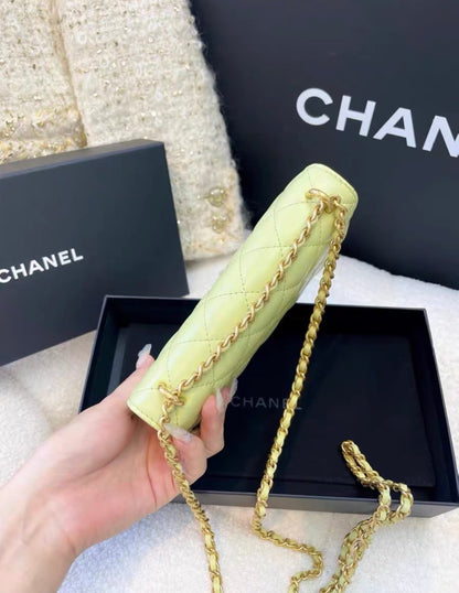 Chanel Green Shoulder Chain Bag Brand New With Box