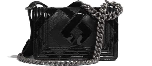 Chanel Boy Medium Lambskin Black Handbag Style