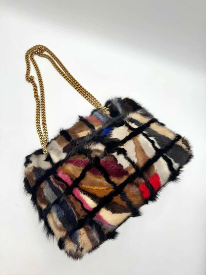 Chanel 2001 Mink Fur Maxi Flap Bag