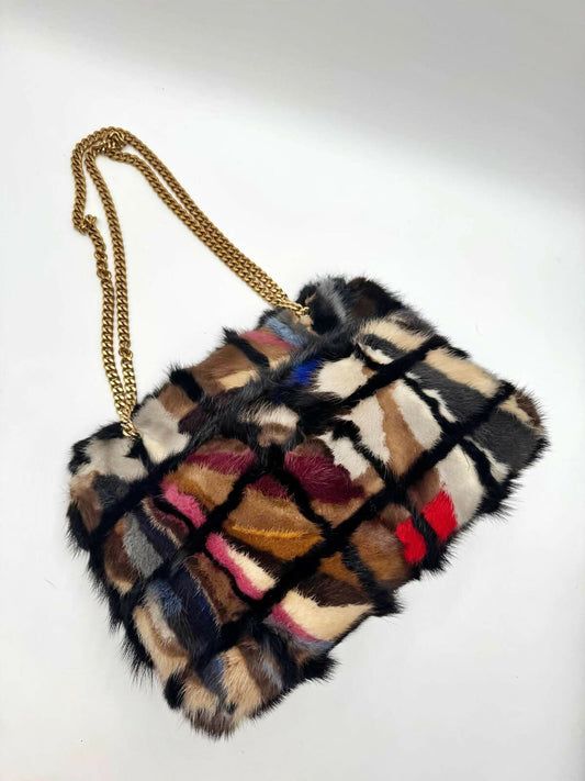 Chanel 2001 Mink Fur Maxi Flap Bag