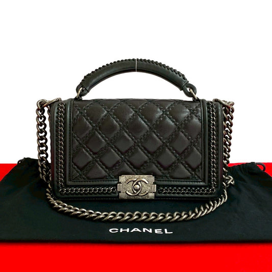 Chanel Boy Leather Shoulder Bag Style 5