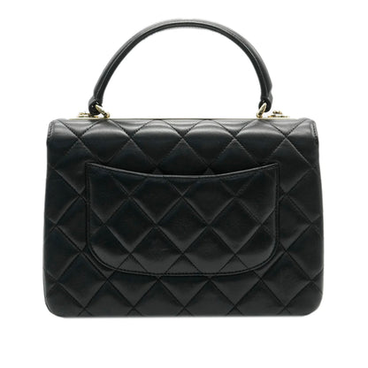 Chanel Black Quilted Lambskin Small Trendy CC Dual Handle Flap Bag