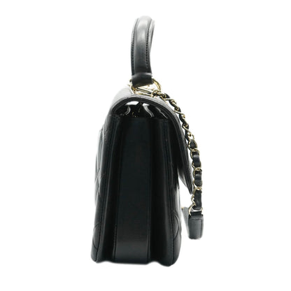 Chanel Black Quilted Lambskin Small Trendy CC Dual Handle Flap Bag