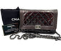 Chanel Burgundy Patent Leather Boy Wallet on Chain WOC Crossbody Bag