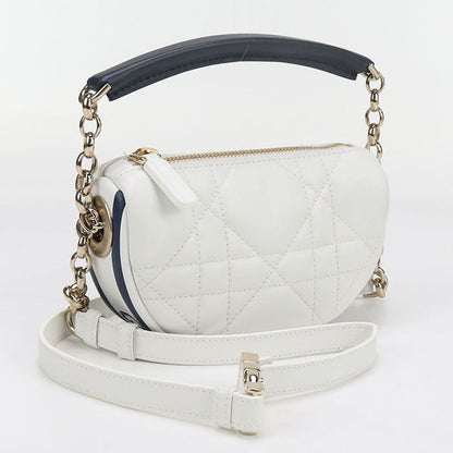Dior S7200ONOA Shoulder Bag Dior Vibe Micro Hobo 2way Quilted Chain Mini Bag lambskin white Women