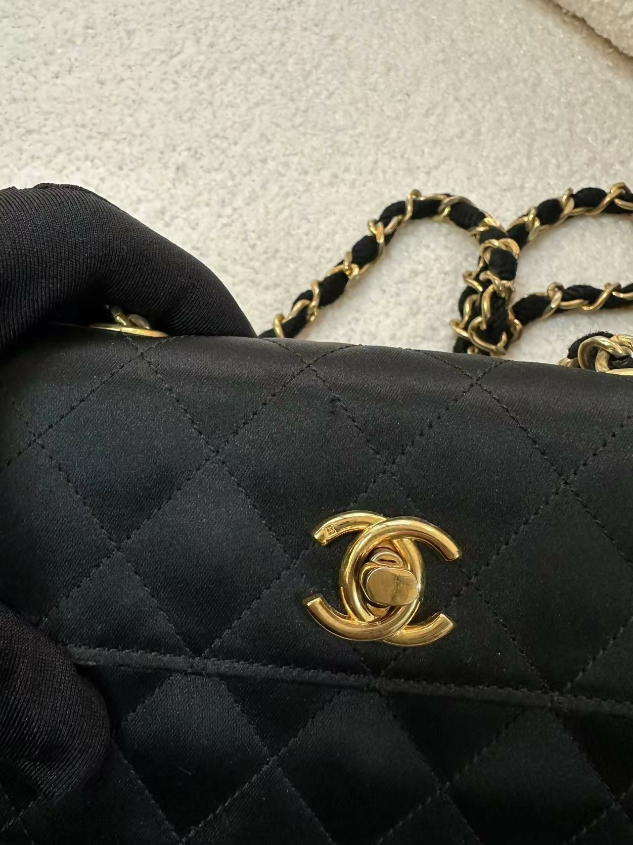 Chanel 1986-88 Classic Mini Satin Bag