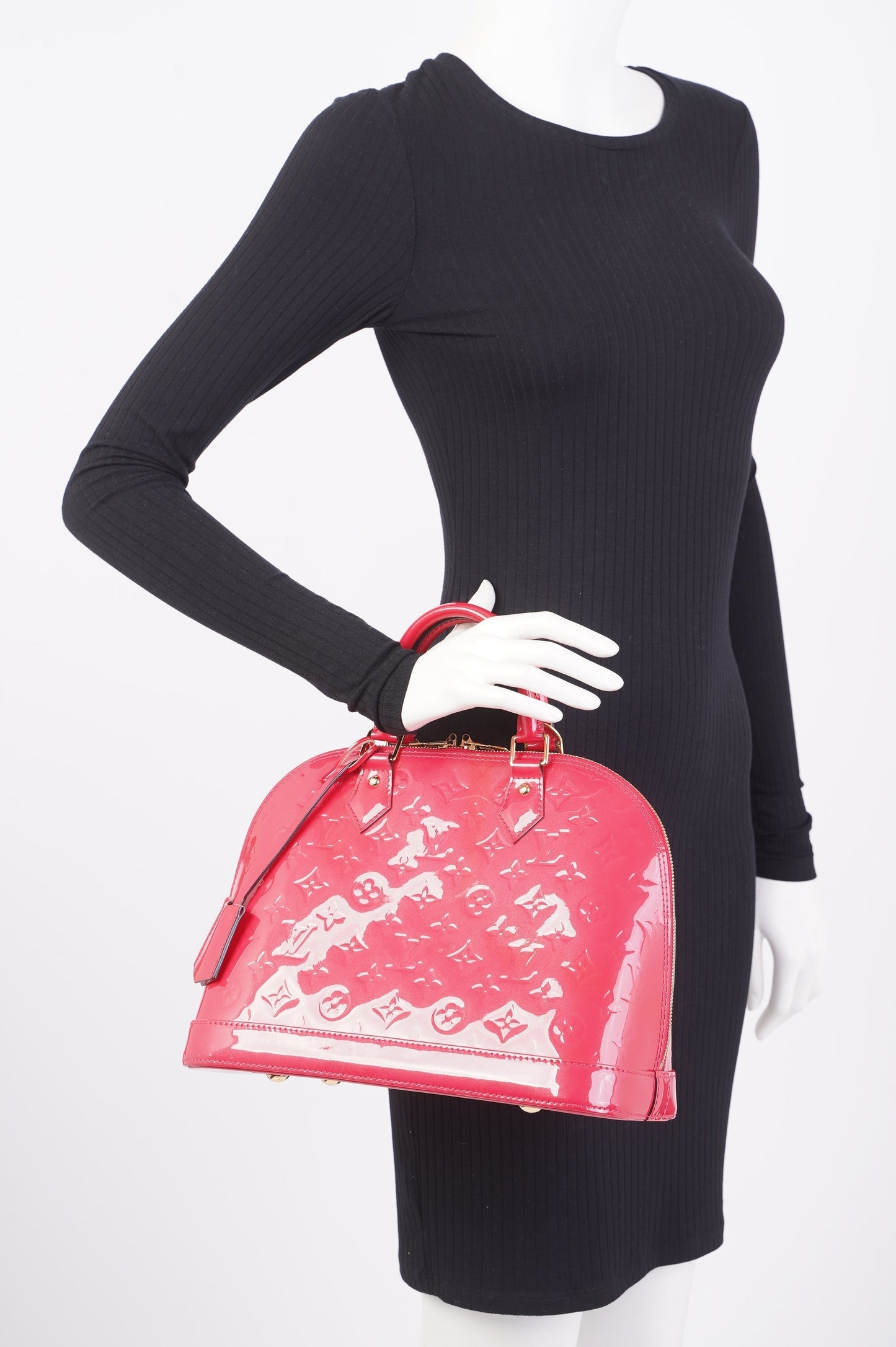 Louis Vuitton Alma Dark Pink Vernis Leather PM