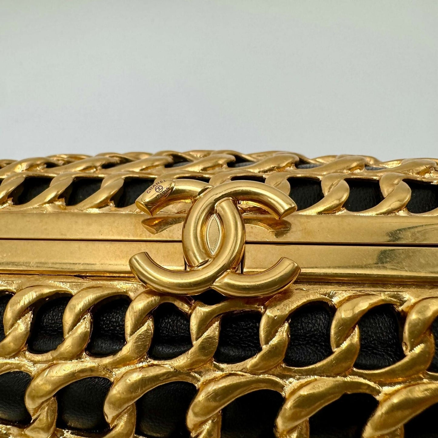 Chanel Pre-Fall 2019 Lambskin Gold Metal Clutch