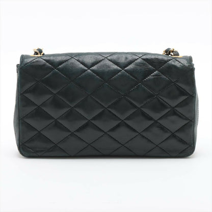 Chanel Black Navy Lambskin Big Coco Matelasse Flap Shoulder Bag