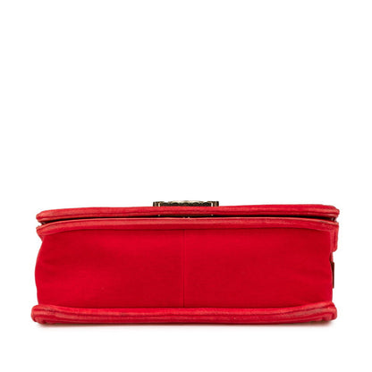 Chanel Boy Chanel Matelasse Velour Leather Shoulder Bag
