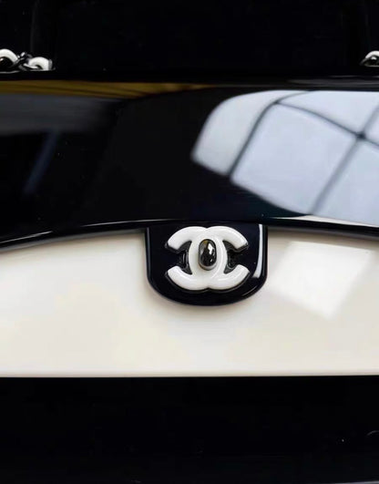 Chanel Black White Acrylic Chain Bag Collector S Items