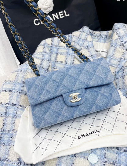 Chanel Classic Flap Blue Shoulder Bag