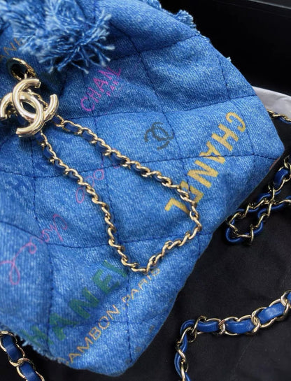 Chanel Quilted Gold Shoulder Bag Quilted