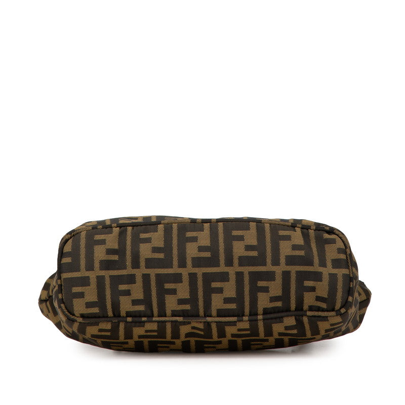 Fendi Zucca Nylon Leather Tote Bag