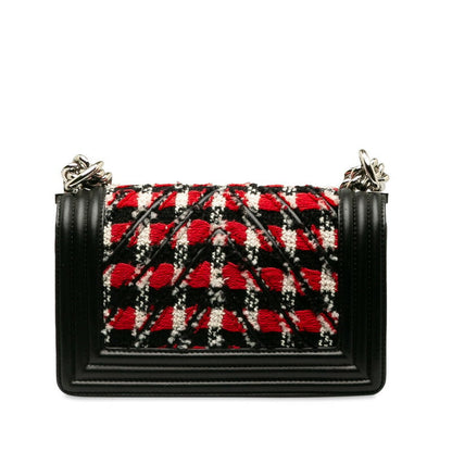 Chanel Boy Chanel Tweed Leather Shoulder Bag