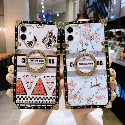 Retro pattern square phone case for iphone