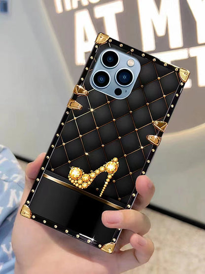 Luxury Diamond   square phone case for samsung
