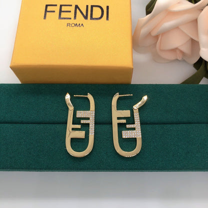 Oval square earrings