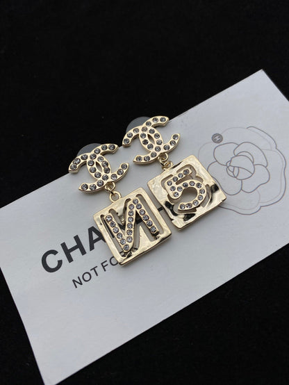 number 5 earrings
