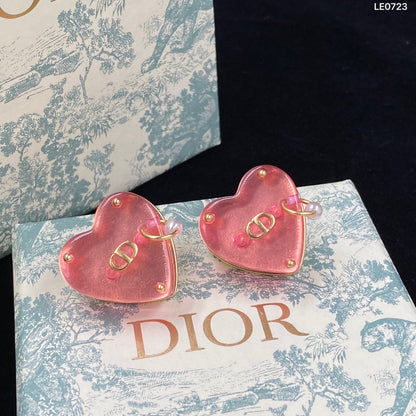 Pink Heart Earrings
