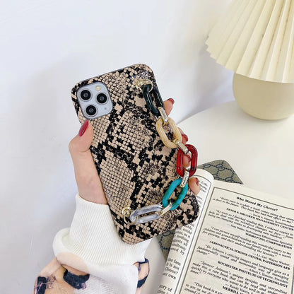 Snake skin  Leather mobile phone case