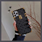 Vintage embossed square phone case