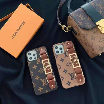 Vintage letter wrist phone case For iphone