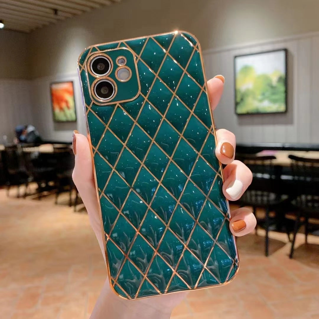 Fashion Lingge Electroplating Phone Case