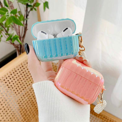 Colorful  Pearl love pendant Airpods case