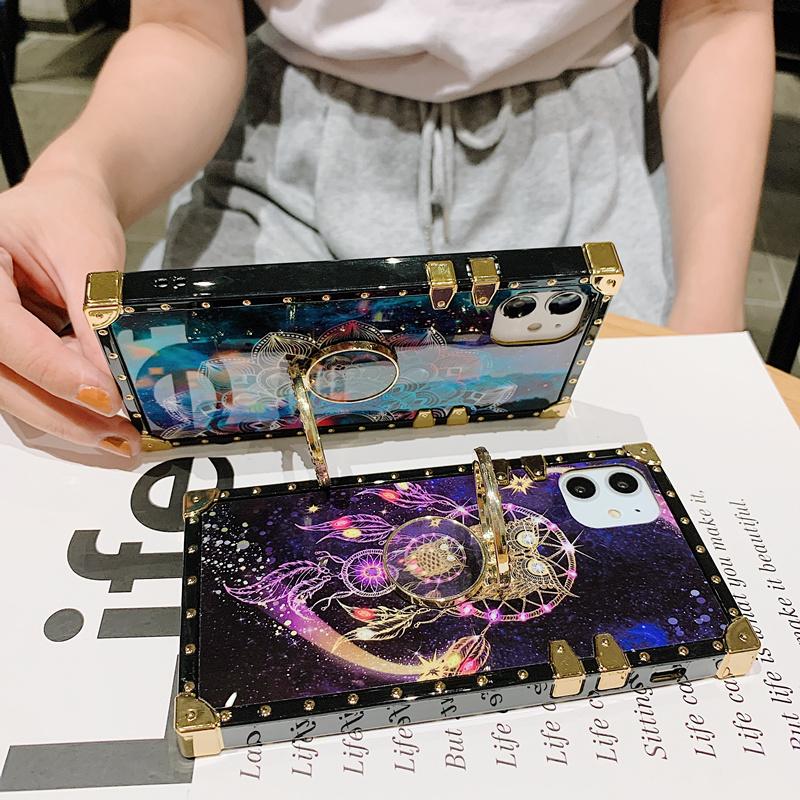 Starry sky flower square phone case - LVCASE