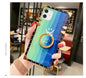 Rainbow smiley square phone case for iphone