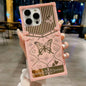 Luxury  butterfly Square Phone Case for iPhone