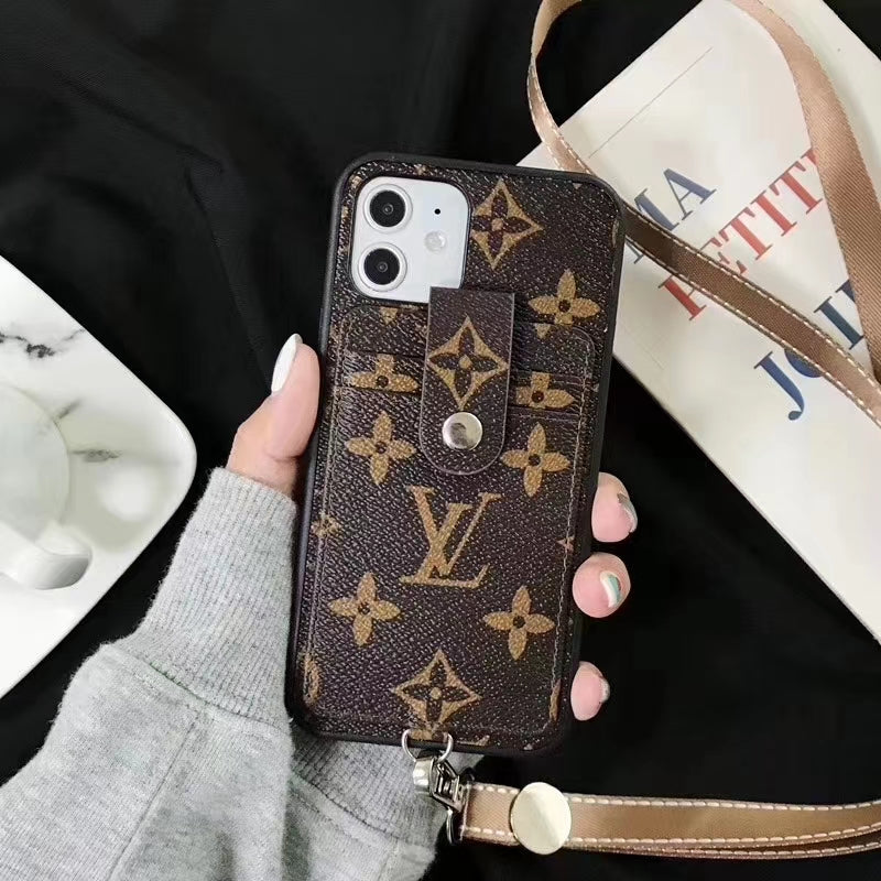 Classic leather card pocket phone case