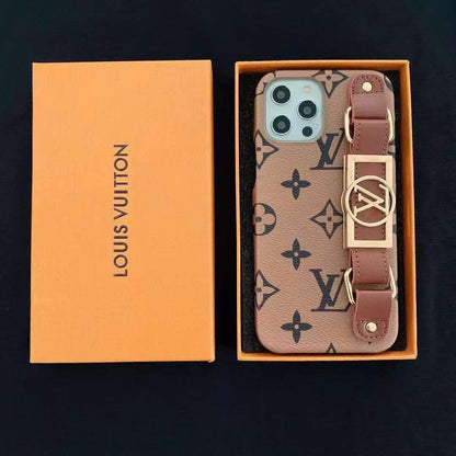Vintage letter wrist phone case For iphone