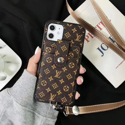 Classic leather card pocket phone case