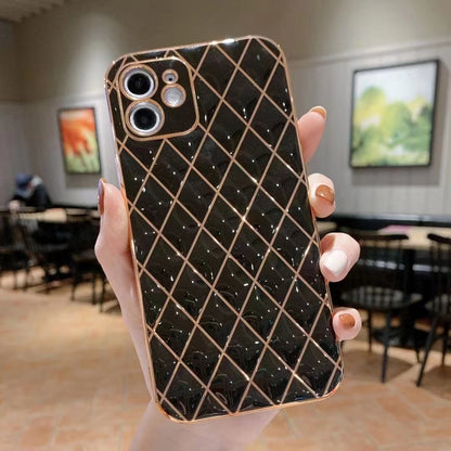 Fashion Lingge Electroplating Phone Case