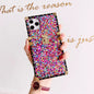 shiny sequined square phone case for samsung