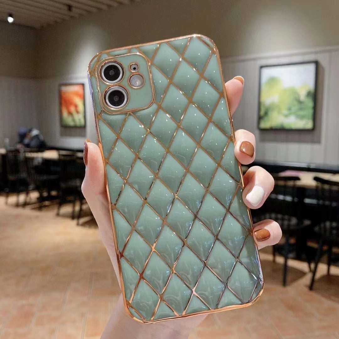 Fashion Lingge Electroplating Phone Case