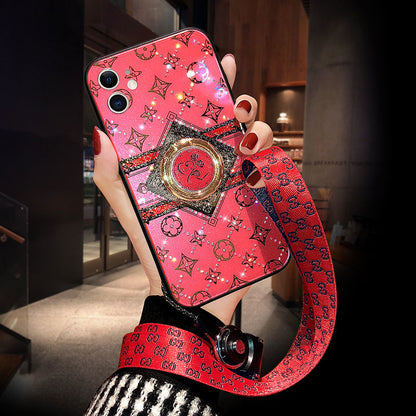 Luxury diamond lanyard phone case