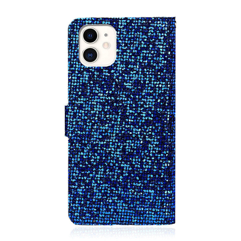 Shiny wallet lanyard phone case