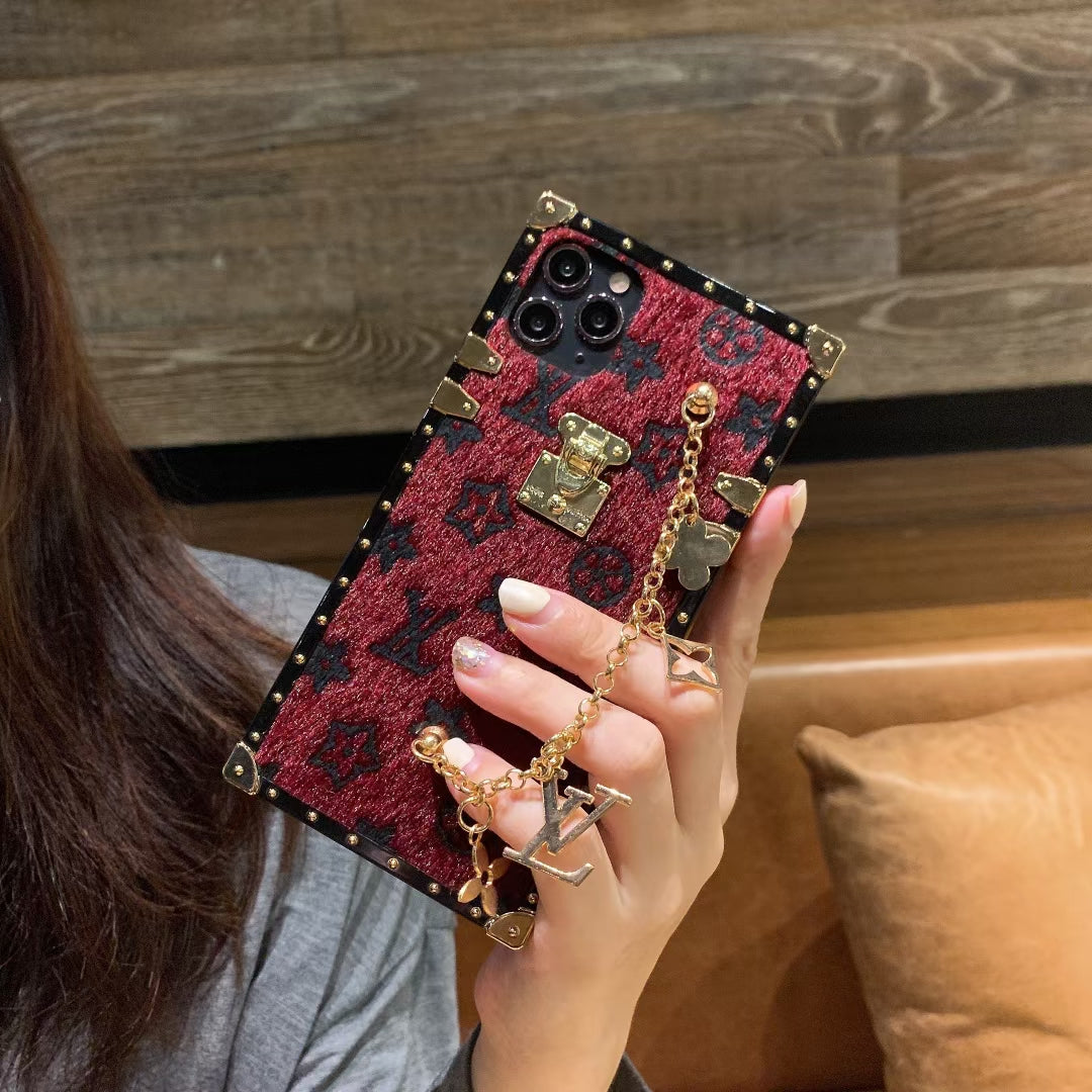 Luxury brushed square phone case