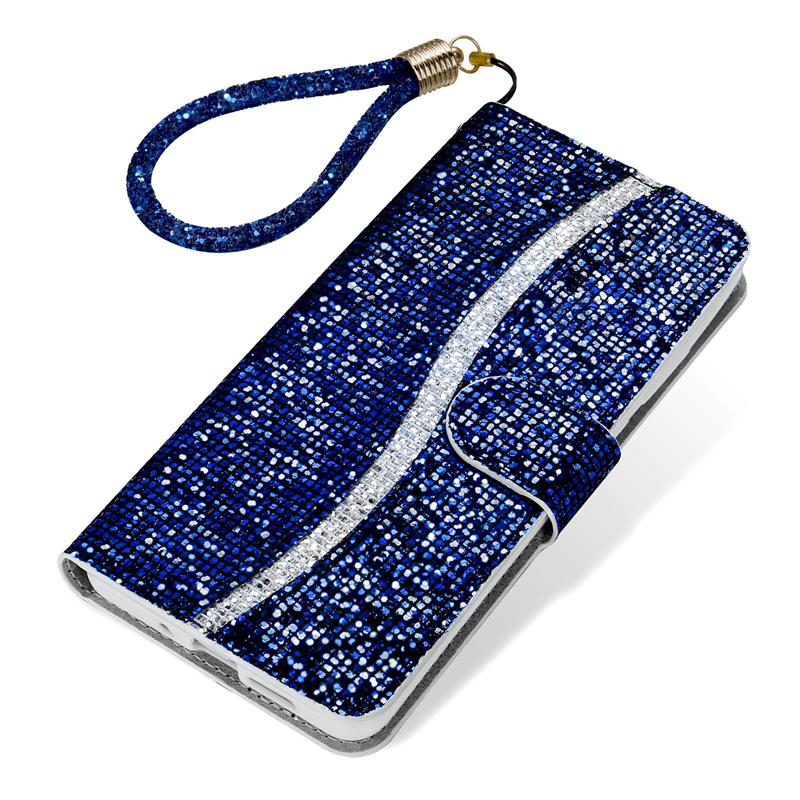 Shiny wallet crystal wrist phone case - LVCASE