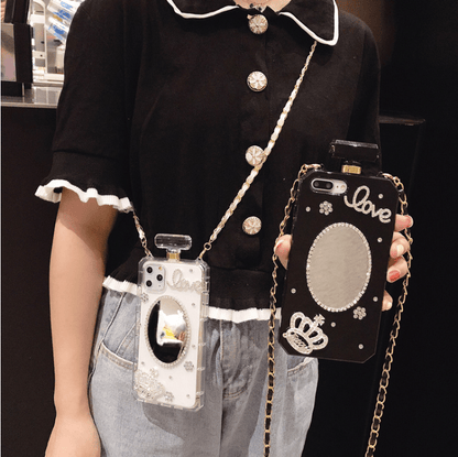 Perfume Bottle Hanging Neck Chain Phone Case - LVCASE