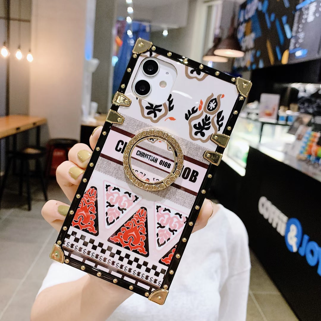 Retro pattern square phone case for iphone