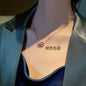 Double ring new women's titanium steel collarbone chain