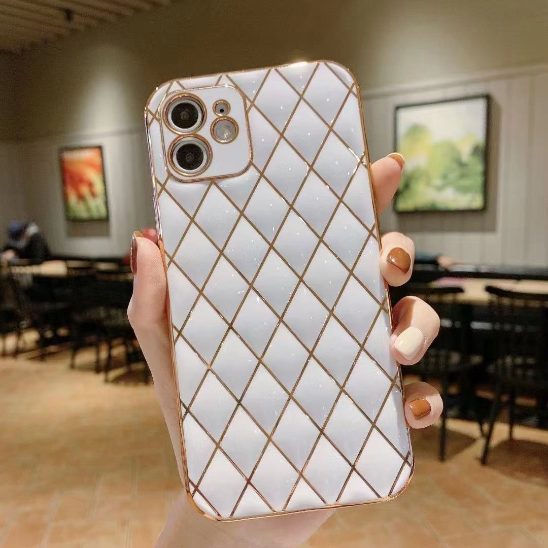 Fashion Lingge Electroplating Phone Case