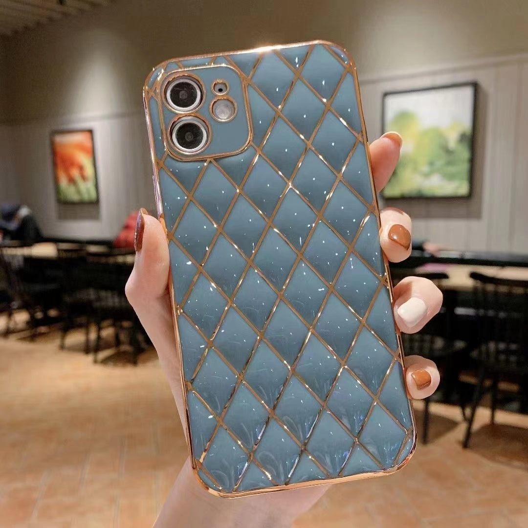 Fashion Lingge Electroplating Phone Case