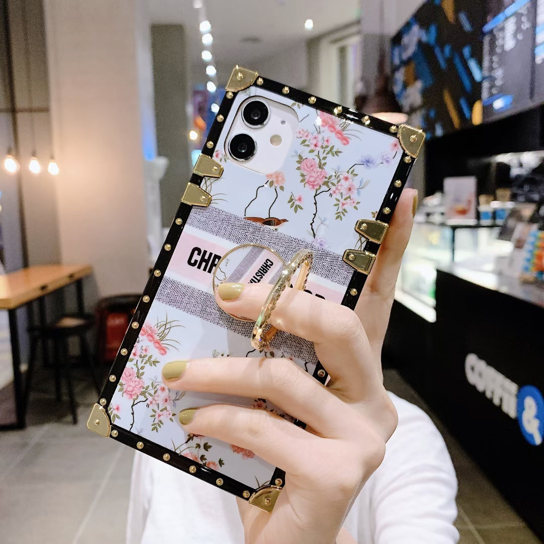 Retro pattern square phone case for iphone